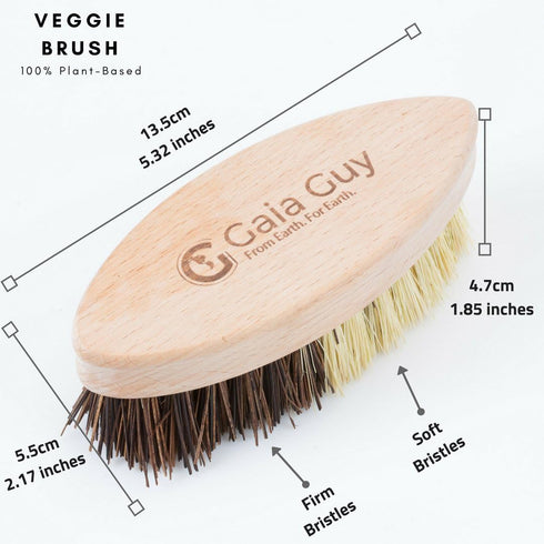 Wood and Tampico Bottle Brush Set, Pot Brush, Vegetable Brush - Zero Waste, Compostable & Biodegradable