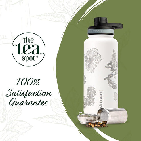32oz, The Tea Spot Himalayan Tea Tumbler - Travel Bottle with Tea Infuser for Loose Leaf Tea or Iced Coffee