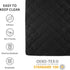SLEEP ZONE Cooling Mattress Topper, Full Size Quilted Fitted Mattress Pad, Soft Fluffy Down Alternative - Black