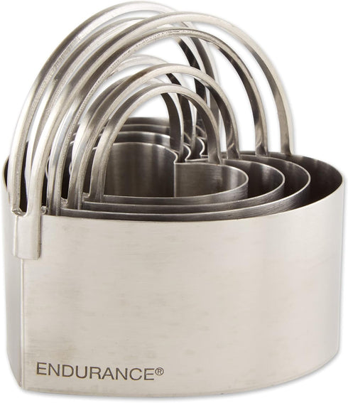RSVP International Endurance Heart Shape Biscuit Cutters, Set of 4, Stainless Steel