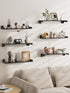 Set 6, Floating Shelves for Wall, Shelves for Decor Storage of Wall Mounted Wood Shelf for Bedroom, Living Room