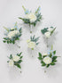 6Pcs Rinlong Assorted Flower Centerpieces for Wedding Tables Centerpiece Bridesmaid Bouquets Baby Nursery Shelf Mantel