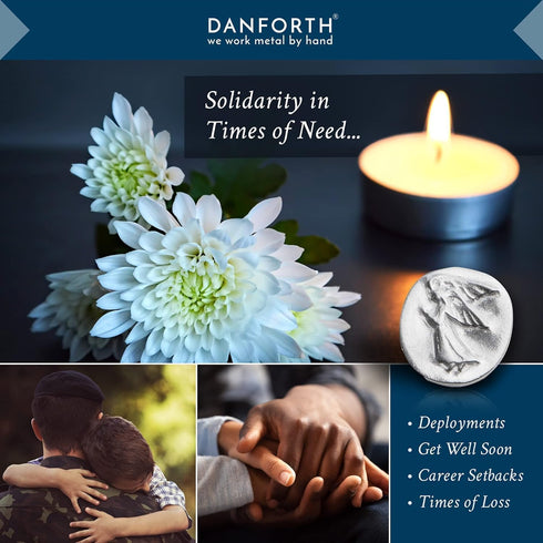 DANFORTH – Vilmain Pocket Angel Tokens/Coins, Pewter, Made in the USA, Gift Bag (Pack of 10)