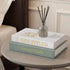 Set 2 Realistic Decorative Book Boxes with Hidden Storage, of Linen Faux Books, Sturdy and Neutral Home Decor