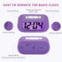 Plumeet Kids Alarm Clock, Large Digital LCD Travel Alarm Clocks with Snooze and Night Light, Best Gift for Kids, Purple