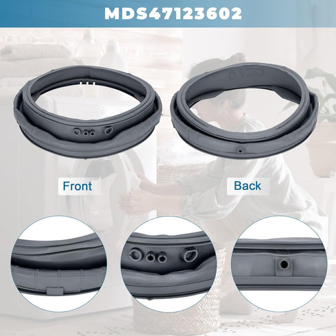 Upgraded MDS47123602 Washer Door Gasket Boot Seal Compatible with LG and Kenmore Washing Machines, Replaces AH3535210,