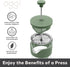 Oggi Borosilicate Glass French Press Coffee Maker (20oz) - 5 Cup Capacity, Coffee Press, Single Serve Coffee Maker,