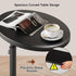 TV Tray Table with Infinite Adjustable Height - C-Shaped Sofa End Side Table for Snack Laptop Desk Small Spaces (Black)
