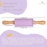 Small Rolling Pin for Kids, Non-Stick Silicone Surface with Wooden Handles for Play Dough and Baking Rolling Pin (Light