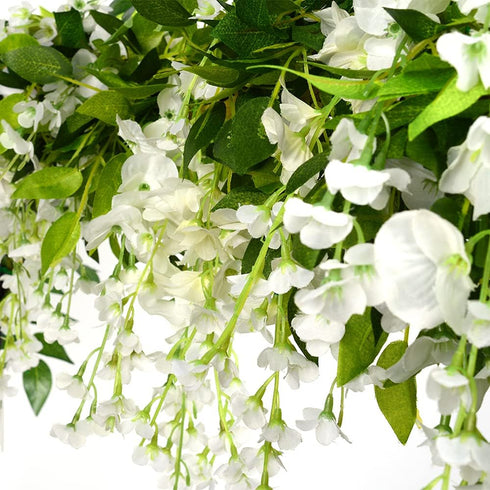 Wisteria Garland - 5Pcs Artificial Flowers Wisteria Vine, Total 33ft Fake Hanging Flower
