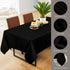 Utopia Kitchen 2 Pack 6 Foot Rectangle Table Cloth, Black, Stain and Wrinkle Resistant for Dining and Parties
