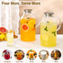 Snuvid 2 Pack 1 Gallon thickened Glass Pitcher with Lid and Spout, Borosilicate Glass Carafe for Hot/Cold Drink, Water
