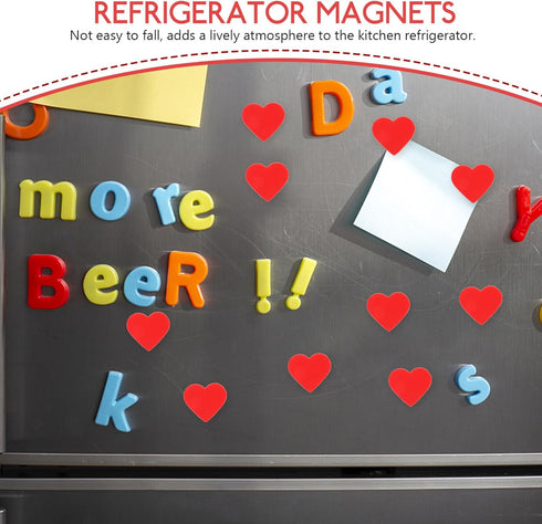 minkissy Red Heart Magnet Fridge Magnets 40pcs Heart Shape Refrigerator Magnets Lovely Fridge Decors Household Refrigerator Decors Home Accessory