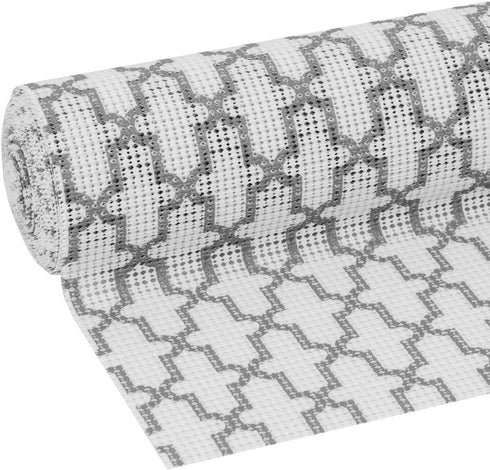 Duck Non-Adhesive Shelf Liner EasyLiner, 12-Inch x 20 Feet, Grey Geo