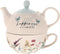 Pavilion Gift Company - Happiness 14.5 oz Ceramic Teapot and Tea Cup