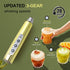 YUSWKO Champagne Gold Handheld Milk Frother Wand - Rechargeable Electric Whisk with 3 Heads, 3 Speeds for Drinks
