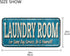 KLL Laundry Room Kitchen Floor Mats, Non-Slip Blue Background Modern Polyester Indoor Outdoor Aqua Area Rugs, Living