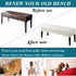 HFCNMY Beige Waterproof PU Dining Bench Cover - Removable & Washable Slipcover