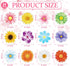 24 Pieces Flower Magnets, Magnetic Flowers Seasonal Daisy Sunflower Decals, Removable Colorful Magnets for Fridge