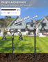 60 Inch 5 Hummingbird 1 Adjustable Double Shepherds Hooks for Outdoor with Sleeve, Heavy Duty Bird Feeder Pole Stand