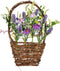 Vickerman 16"x10" Artificial Purple Lilac Wild Flower Basket with Mixed Greenery
