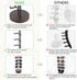 Mkono Sunglasses Organizer for 5 Pairs, Glasses Holder Stand with Metal Frame and Wood Base for Table Display