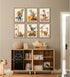 Youillne 8x10 Inch Set 6 Dinosaur Nursery Wall Art Boys Room Canvas Wall Decor Construction Toddler Poster Kids Dino