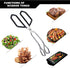 MSY BIGSUNNY Heavy Duty Cooking Tongs, Scissor Tongs with Soft Handles, Stainless Steel, Black 11"