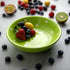 City to Cottage Handmade Pottery Bowl, Lime Green and White Polka Dot Glazed, 7.3inch/18.5cm, 14oz/400ml