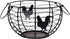 Juvale Wire Egg Basket Countertop Organizer, 8.2 x 8.2 x 4.9 in Black Iron - Rustic Style
