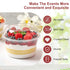 50 Pack 16 oz Plastic Dessert Cups with Lids, Clear Disposable Snack Bowls for Yogurt Parfait, Cake, Fruit, Salad, Acai