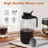 Cold Brew Coffee Maker, 64 oz Wide Mouth Mason Jar Pitcher with Stainless Steel Filter, Pour Spout Handle Lid, Heavy Duty Glass Airtight & Leak-Proof Pitcher for iced coffee & Tea Lemonade by QHH