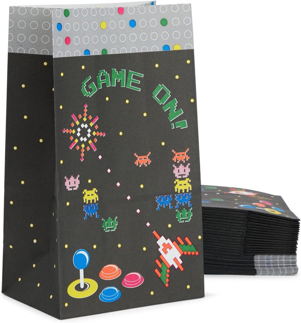 BLUE PANDA 36 Pack Video Game Goodie Bags for Retro Arcade Party Favors, Treats, Gamer Gifts (5x9x3 in)
