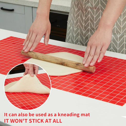 Silicone Baking Mat Roll 16IN x 5FT, Non-Slip Pastry Mat, Reusable Air Fryer Liner, Oven Liners, Cut to Size