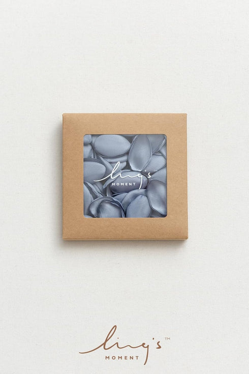 Ling's Moment Silk Rose Petals for Wedding - Dusty Blue Baby Blue, 200pcs for Aisle, Flower Girl Baskets, Table