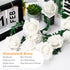 20LED 10Ft VIPMOON Artificial Rose Flower String Lights, Flower Fairy Light Battery Operated with Remote Control, Warm