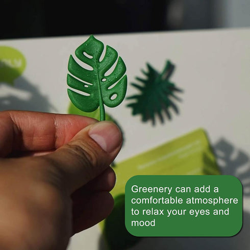 Plant Fridge Magnets, 8 Pcs Mini Tropical Leaves for Locker, Home Office Decor, 3D Monstera Refrigerator Magnets