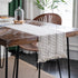 Table(12x71in) Alynsehom Macrame Table Runner Cream Beige Boho Table Runners with Tassels Hand Woven Cotton Table