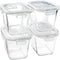 Soup Containers with Lids Glass 32 oz, 4 Cup Borosilicate Glass Food