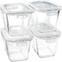 Soup Containers with Lids Glass 32 oz, 4 Cup Borosilicate Glass Food