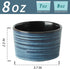 8 oz Set 6 Hasense Ramekins Oven Safe for Creme Brulee, Ceramic Souffle Dish with Reactive Glaze for Baking, Porcelain