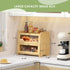 Countertop, Large-16.54" 9.84" 14.96" JANSNIMEN Large Bread Box for Kitchen Double Layer Breadbox Bread Container