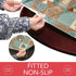 45" 56" Covers For The Home Deluxe Elastic Edged Flannel Backed Vinyl Fitted Table Cover - Global Coffee Pattern