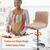 Counter (4, Velvet Bar Stool Seat Covers, Square Barstool Slipcovers, Height Chair Covers Khaki)