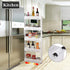 Laundry Room Organizer, Mobile Shelving Unit with 5 Large Storage Baskets for Narrow Spaces