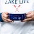 Pavilion Gift Company Livin' The River Life Stoneware Snack Soup Bowl, 13.5oz, Blue with BPA Free Lid