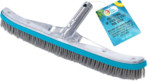 U.S. Pool Supply Pool Brush Head for Inground Pools - 18" Stainless