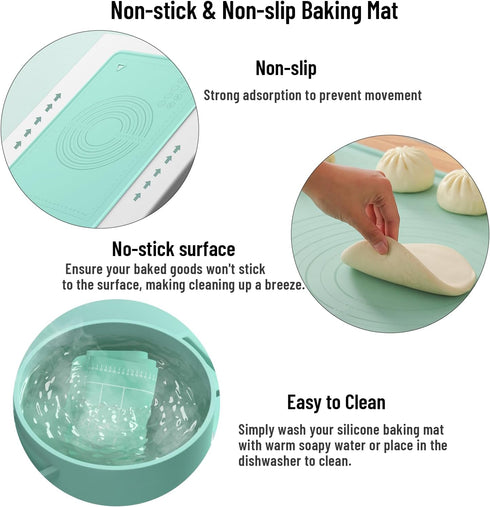 Silicone Baking Mat, 20"X28" Extra Large Non-stick Dough Rolling Mat for Cookies, Multipurpose Countertop Mat