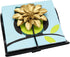 Counter OwlGift Black Flat Napkin Holder w/Golden Flower Weighted Arm, Metal Cocktail Napkin Dispenser, Kitchen Paper
