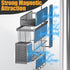 Magnetic Spice Rack for Refrigerator, 7 Pack Metal Magnetic Shelf, Moveable Storage Organizer, Spice Organizer, Hook